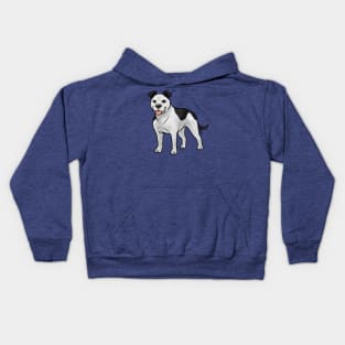 Dog - American Staffordshire Terrier - Natural Black and White Kids Hoodie